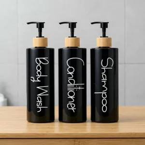 3pcs Bathroom Bottle Pump Dispenser Set