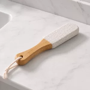 Foot File Scrubber Callus Remover Pedicure Tool with Wooden Handle