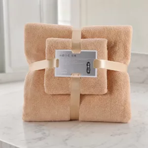 2pcs Super Absorbent Soft Bath Towel Set
