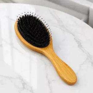 Detangling Soft Bristle Hair Brush Scalp Massage Wooden Comb